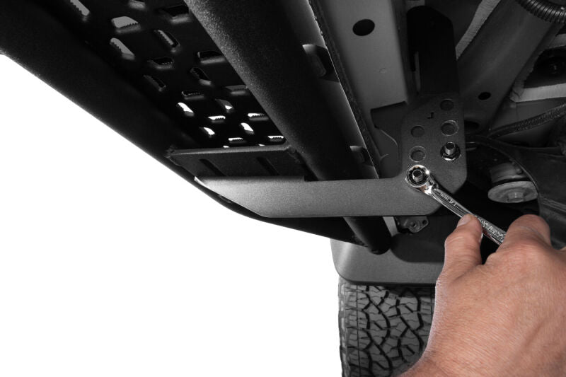 RealTruck 18-26 Jeep Wrangler JL 2 Door Growler Sport Running Boards - Textured Black